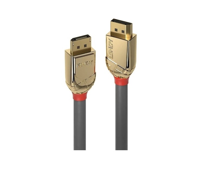 LINDY 36298 DisplayPort 1.2 Cable, Gold Line - Grey, 20m LINDY 36298 DisplayPort 1.2 Cable, Gold Line - Grey, 20m
